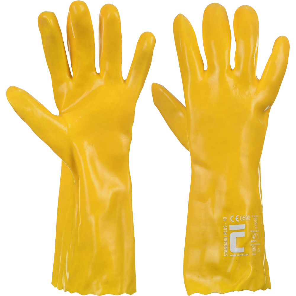 STANDARD PLUS rukavice  PVC žlutá