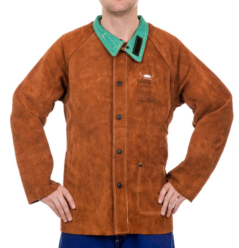 Lava Brown™ sako pro svářeče z hovězí štípenky